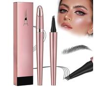 Lápiz de Cejas Mágico, 2026 Nuevo Lápiz de Contorno de Cejas Microblading Impermeable 3D, Microblading de Trazo Fino Natural, Largo y Duradero de 4 Puntas (Gris)