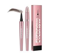 Lápiz De Cejas Mágico, Lapiz Cejas Microblading, Tinte De Cejas Prueba De Manchas Con 4 Puntas De Microtenedor, Lapiz Cejas Waterproof Para Cejas De Aspecto Natural (Café oscuro)