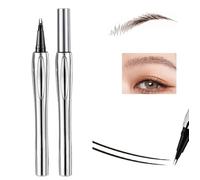 Lápiz de cejas mágico,Lápiz de cejas 3D Microblading,Lápiz de cejas con 2 puntas Micro-Fork-Tip,Lápiz de cejas de larga duración a prueba de agua,Lápiz de cejas natural a prueba de transferencia.
