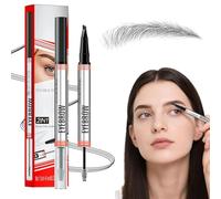 Lápiz de cejas mágico, lápiz de cejas multifunction 3D Microblading Eyebrow Tattoo Pencil, 2026 Nuevo lápiz de cejas de doble cabezal preciso con 4 puntas Lápiz de cejas natural duradero (#3)