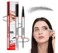 Lápiz de cejas mágico, lápiz de cejas multifunction 3D Microblading Eyebrow Tattoo Pencil, 2026 Nuevo lápiz de cejas de doble cabezal preciso con 4 puntas Lápiz de cejas natural duradero (#4)