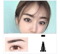 Lápiz De Cejas Maquillaje de larga duración Líquido natural Lávese Pen Ceja Tinte Tinta Tatuaje Punta de pluma for niña 4 Tenedor Amplio Amplio Amplio Lápiz Delineador De Cejas(5C)