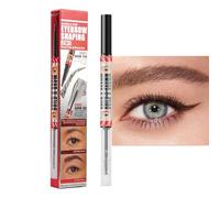 lápiz de cejas Microblading impermeable, lápiz de cejas Microblading - Lápiz para cejas con microrelleno para cejas con 4 puntas de tenedor y pincel | Bolígrafo de tinta para cejas Hairlike para mu