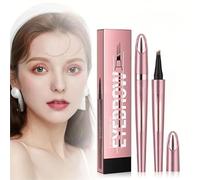 Lápiz de cejas microblading, lápiz de cejas 3D resistente al agua con 4 aplicadores de punta de horquilla, lápiz mágico de cejas de larga duración, juego de levantamiento de cejas para maquillaje