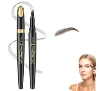 Lápiz de cejas resistente al agua, 4 puntas de horquilla Microblading, lápiz de cejas 3D para cejas naturales, duradero, resistente al sudor, resistente a las manchas, maquillaje de cejas para mujeres
