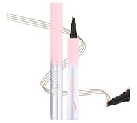 Lápiz de cejas resistente al agua, mágico micro-blading, lápiz de cejas con 4 aplicadores de punta de horquilla, resistente a las manchas, puede dar color de cejas fácilmente natural, 3 colores