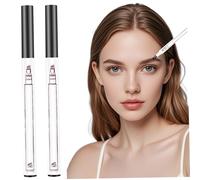 Lápiz de cejas resistente al agua, paquete de 2 lápices de cejas Microblading con punta ultrafina para trazos similares al cabello, de aspecto natural a prueba de manchas, negro..