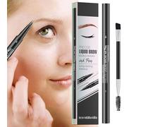 Lápiz de cejas resistente al agua | Producto cosmético de doble cabeza resistente al sudor, con 2 puntas de horquilla para maquillaje de cejas, para niñas, belleza, estilo persistente, definir la