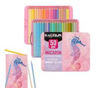 Lápiz de color a granel, 50 colores de núcleo suave, kit de suministros de libros de dibujo de calidad de artista, materiales de aula de escuela de arte para adultos y niños