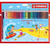 Lápiz de color acuarelable STABILOaquacolor - Estuche con 36 colores