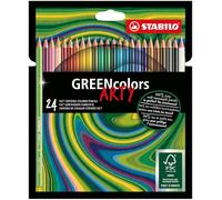 Lápiz de color ecológico STABILO GREENcolors - Estuche ARTY con 24 colores