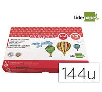 Lapices de colores liderpapel school pack de 144 unidades 12 colores x 12 unidades - LC11