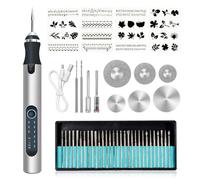 Lápiz de grabado eléctrico, inalámbrico, USB, recargable, kit de herramientas de grabado portátil, herramienta de grabado para joyas, cristal, madera, plástico, metal, piedra