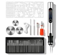 Lápiz de Grabado Eléctrico Mini Bolígrafo de Grabado con 37 Cabezales, Multiherramienta Herramienta Rotativa, Grabador Inalámbrico USB Recargables Portátil para Grabar/Taladrar/Cortar/Esmerilar