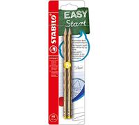 Lápiz de grafito ergonómico fino STABILO EASYgraph S Metallic Edition - Pack con 2 unidades color oro - Modelo para Zurdos
