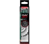 Lápiz de grafito STABILO Othello - Estuche ARTY con 6 unidades (alta dureza: 2x2H, 2x3H,2x4H)