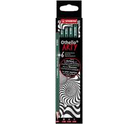Lápiz de grafito STABILO Othello - Estuche ARTY con 6 unidades de baja dureza (2x 4B, 3B, 2B)