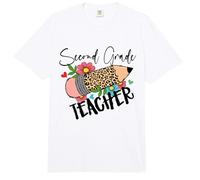 Lápiz de Leopardo de Segundo Grado para Maestra de Segundo Grado Comfort Colors Adult Heavyweight T-Shirt