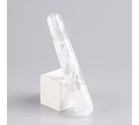 Lápiz de masaje de piedra natural Cuarzo mineral de cristal Pluma de acupuntura para ojos Gua Sha Yoni Varita Relajante Herramienta de belleza corporal 110 mm Cuidado de la salud-cuarzo de roca