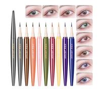 Lápiz de Ojos Liquid Eyeliner, 9 Colores Delineadores de Ojos Eye Pencil Waterproof & Larga Duración, No transfiere para Líneas definidas - Pen Eyeliner Crayon Gel para crear única looks