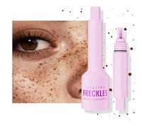 Lápiz de pecas marrón medio, resistente al agua, lápiz de pecas marrón natural, 24 horas, secado rápido, sello de manchas de 5 garras para una belleza realista