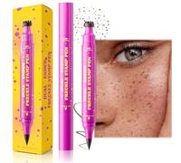 Lápiz de Pecas y Delineador 2 en 1, Freckles Pen Natural y Realista, Punta Suave de Precisión, Impermeable y de Larga Duración, Secado Rápido, Efecto Besado por el Sol (Marrón Claro)