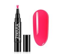 Lápiz de Pintauñas, Gel 3 en 1 Pluma LED/UV Esmalte de Uñas en Gel de Un Solo Paso Sin Necesidad de Capa Superior de Base Bolígrafo para Esmalte de Gel, para Principiantes