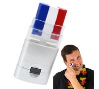 Lápiz de pintura facial arcoíris | Rotulador de maquillaje vibrante de 3 colores, marcador facial de orgullo arcoíris, barra de pintura patriótica lavable para maquillaje deportivo, eventos europeos