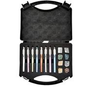 Lápiz de prueba de dureza Mohs, escala 2-9, probador de rayones con estuche, kit de identificación de minerales industriales for pisos de cerámica, vidrio, gemas, jade y joyería.