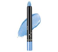 Lápiz de sombra de ojos azul con purpurina, resistente al agua y de larga duración, lápiz de sombras de ojos azul perlado, lápiz de ojos de alta pigmentación para ojos sin arrugas, lápiz de maquillaje