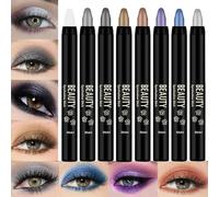 lápiz de sombra de ojos, barra de sombra de ojos en crema | Bolígrafo aplicador de sombra de ojos de 8 piezas - Barras de sombra de ojos prueba de manchas, ultracremosas, ligeras, mezclables para ma