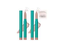 Lápiz de sombra de ojos brillante, Sombra de ojos en barra con brillo, resistente al agua y de larga duración, Lápiz delineador iluminador e iluminador (03# 2PCS)