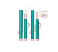 Lápiz de sombra de ojos brillante, Sombra de ojos en barra con brillo, resistente al agua y de larga duración, Lápiz delineador iluminador e iluminador (01# 2PCS)
