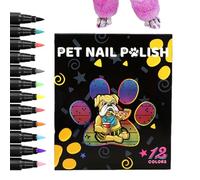 Lápiz de uñas para perros - Kit de dibujo de uñas para mascotas, marcador de color de secado rápido, seguro y no tóxico, herramienta de arte para múltiples mascotas | -Estilo de belleza, bronceado