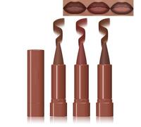 Lápiz delineador de labios en crayón mate degradado, conjunto combinado de lápiz labial y delineador de labios degradado 2 en 1, de larga duración y altamente pigmentado (A)