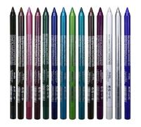 Lápiz Delineador de Ojos con Purpurina, 14 Piezas, Lápiz Delineador de Ojos Impermeable, Delineadores de Gel de Colores a Prueba de Manchas con Acabados Metálicos y Brillantes para un Aspecto Preciso