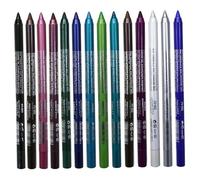 Lápiz delineador de ojos con purpurina, juego de 14 lápices delineadores de ojos con purpurina, delineadores de gel de colores impermeables a prueba de manchas con acabados metálicos y brillantes p