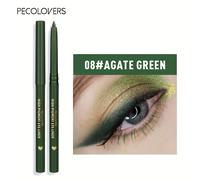 Lápiz Delineador de Ojos Gel Impermeable , Verde y Marrón, Pluma de de Seda , Fácil de Usar, Mate, Maquillaje de Ojos y Duradero