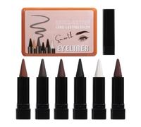 Lápiz Delineador De Ojos Para Mujeres Mayores - 6 Colores Maquillaje Duradero - Delineador De Ojos Natural Resistente Al Sudor,Para Mujeres Jóvenes Hombres Halloween Citas Escenario Actuación