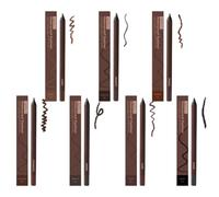 Lápiz Delineador De Ojos Persona Resistente Al Agua, 24 Horas De Duración, Doble Delineador, Afilable, No Se Corre, Se Desvanece, Suave Y Fácil De Colorear, 2 En 1, Delineador De Ojos(7pcs)