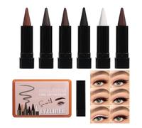 Lápiz Delineador Impermeable - 6 Colores Impermeable Bálsamo Párpados,Lápices Delineadores Ojos Naturales - Para Mujeres Jóvenes Señoras Mayores Halloween Citas Escenario Actuación Fiesta Vacaciones