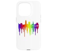 Lápiz derretido, goteo de pintura Rainbow Pride Cleveland City Carcasa para iPhone 15 Pro