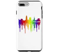 Lápiz derretido, goteo de pintura Rainbow Pride Cleveland City Carcasa para iPhone 7 Plus/8 Plus