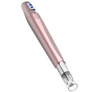 Lápiz eléctrico de microagujas con batería de 450 mAh, Dermapen eléctrico con 6 niveles de velocidad, pantalla LCD, 12 cartuchos, lápiz microagujas (Rosa)
