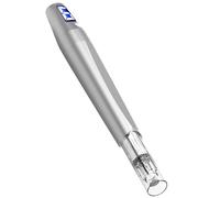 Lápiz eléctrico de microagujas con batería de 450 mAh, Dermapen eléctrico con 6 niveles de velocidad, pantalla LCD, 12 cartuchos, lápiz microagujas (Plata)