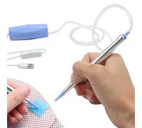 Lápiz Eléctrico para Pintar Arte con Diamantes,Bolígrafos de Pintura Diamante,Lápiz para Pintar Arte con Diamantes al Vacío con 3 puntas de bolígrafo,Accesorios para Pintar arte con Diamantes (Azul)