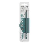 Lápiz estilográfico sin fin Pelikan Petrol azul (azul oscuro) - cuerpo de aluminio, punta larga HB (16 km), no requiere temple, con tapa