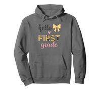 Lápiz Hello First Grade con diseño de lazo en forma de corazón Sudadera con Capucha