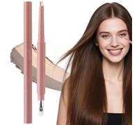 Lápiz iluminador de cejas 2 en 1, resaltador de ojos, resistente al agua y a prueba de manchas, herramienta de maquillaje fácil de usar con pincel mezclador incorporado, estilo 1