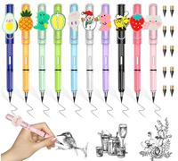 Lápiz Infinito para Niño, Darryy 10 Pcs Lápiz Eterno Colores, Lápiz Infinito con Goma, Lápiz Infinito Kawaii, con 10 Lápiz Eterno Recambio, Portátil Reutilizable, para Escribir, Dibujar